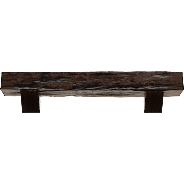 Kit W/ Breckinridge Corbels, Premium Aged, 8H  X 12D X 36W Riverwood Faux Wood Fireplace ManteL